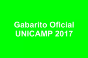 Gabarito Oficial Unicamp 2017